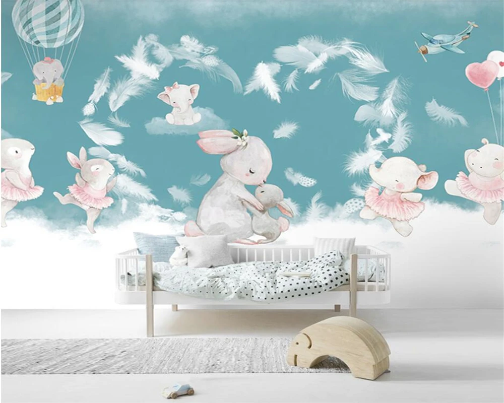 beibehang Customized TV background suitable for children's room boy girl bedroom room wallpaper papel de parede papier peint