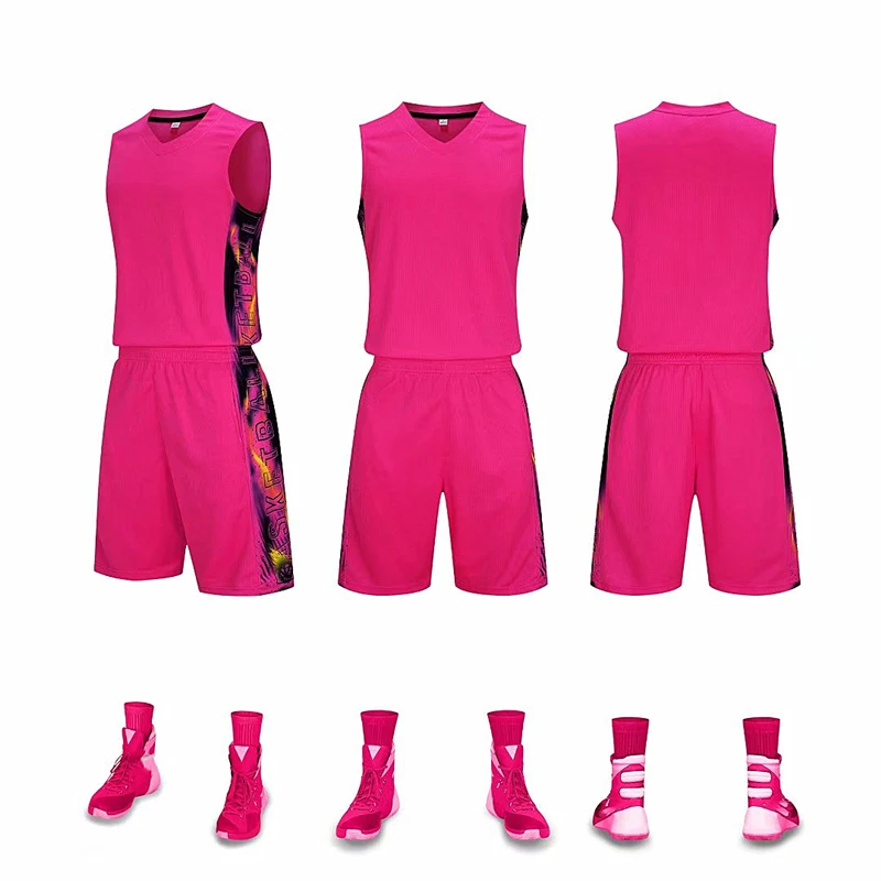 Maglie da basket da uomo Suit Boys College uniformi da basket da uomo Kit sportivo camicie pantaloncini Set abiti traspiranti