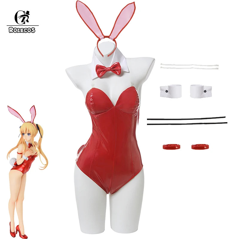 

ROLECOS Anime Saenai Heroine no Sodatekata Cosplay Sawamura Spencer Eriri Sexy Bunny Girl Costume Women Sexy Jumpsuit Costume