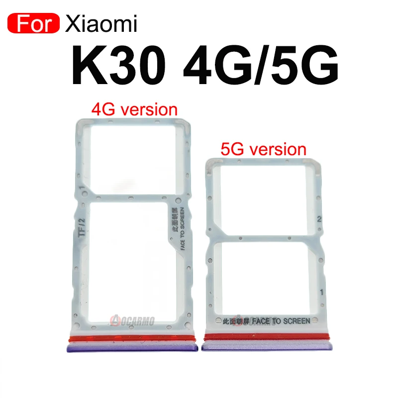 Sim Card Tray Slot For Xiaomi Redmi K30 4G 5G Replacement Parts