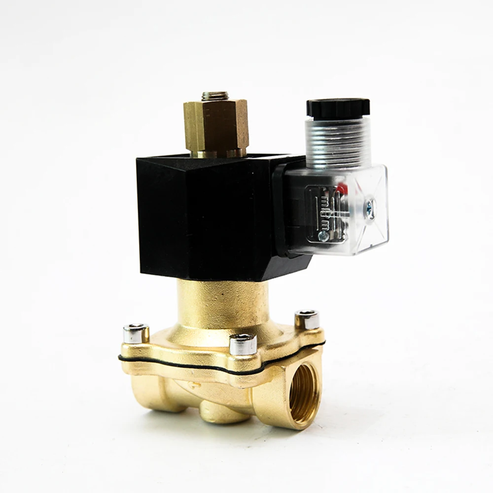 

1/4" 1/2" 3/4" 1" 2" Normally Open Brass Electric Water Valve 220VAC 24VDC 12VDC 24VAC 110VAC Normally Open Solenoid Valve