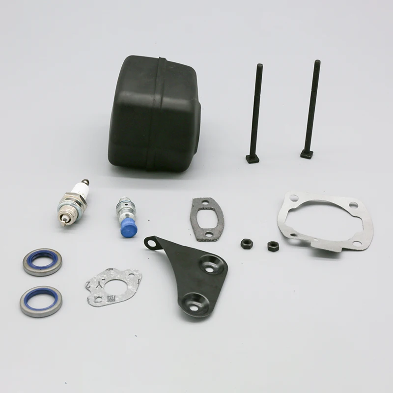 Muffler Bracket Support Gasket Spark Plug Decompression Valve Oil Seal Kit Fit For HUSQVARNA 55 50 51 Gasoline Chainsaw Parts