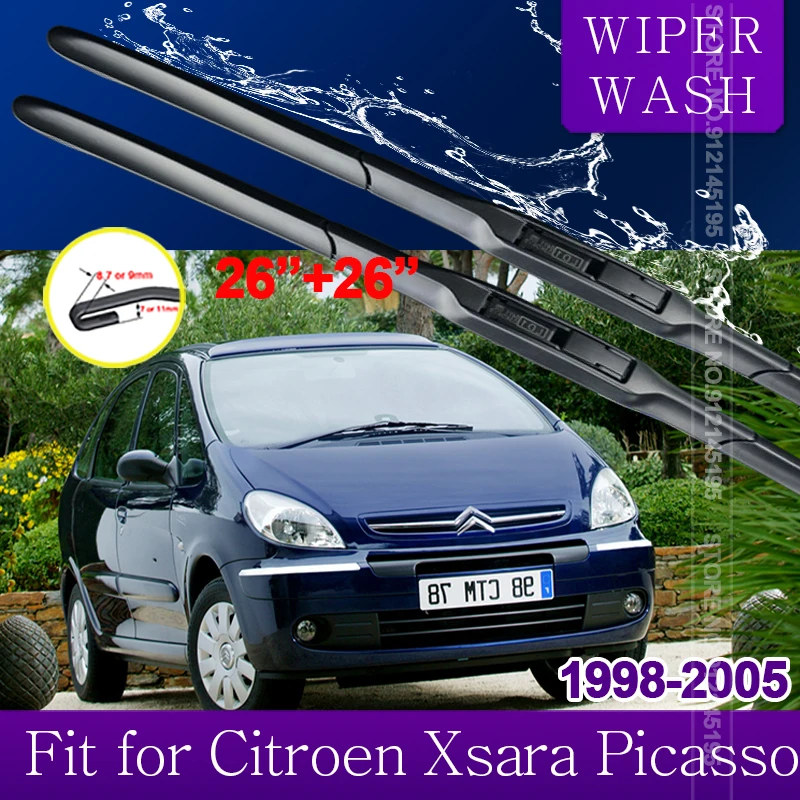 Car Wiper Blade for Citroen Xsara Picasso 1998~2005 Front Windscreen Windshield Wipers Car Accessories ( NOT SIDE PIN ) 2004