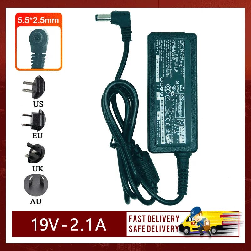 Baru 19V 2.1A 40W 5.5*2.5Mm Adaptor Daya untuk ASUS ADP-40KD BB VZ229 VZ249 VX229 Desktop Monitor Adapter Pengisi Daya