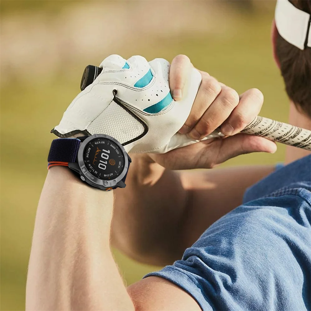 22mm 20mm 26mm Nylon Strap For Garmin Fenix 6 5 6S 5S Pro Plus/Forerunner 935 945 Bracelet Hook and Loop Quick Watch Band Correa