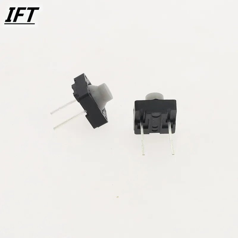50pcs/lot Free shopping 8*8*5.5MM 2PIN G77 Conductive Silicone Soundless Tactile Tact Push Button Micro Switch Self-reset