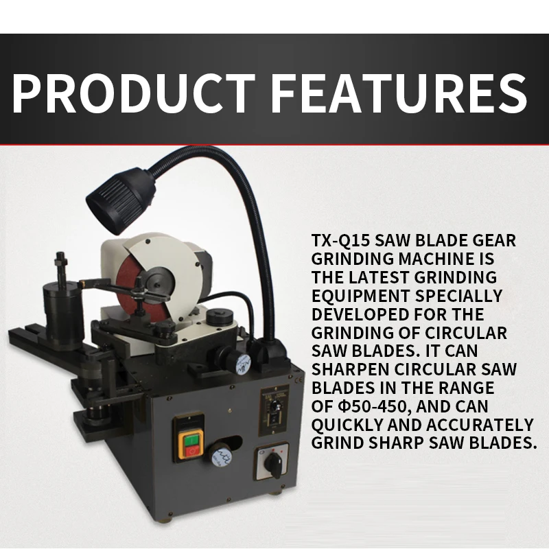 Máquina rectificadora de hojas de sierra de TX-Q15, rectificadora de hojas de sierra circular