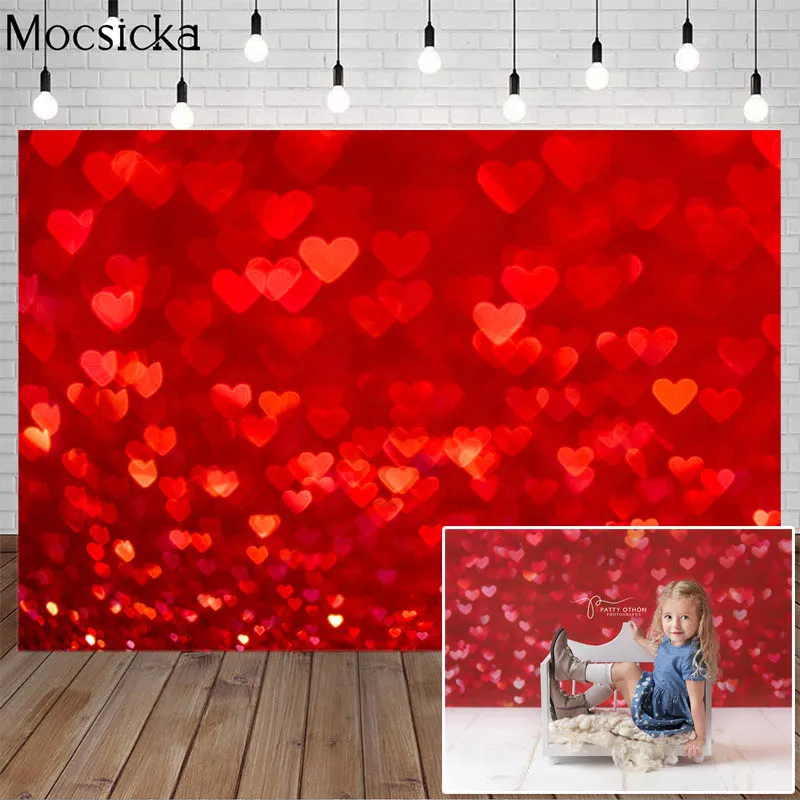 Arrière-plan pour photographie de la saint-valentin, fond de photographie, amour, cœur, lumière Bokeh, paillettes, Portrait d'enfant, rêve, bébé, mariage, pour séance Photo