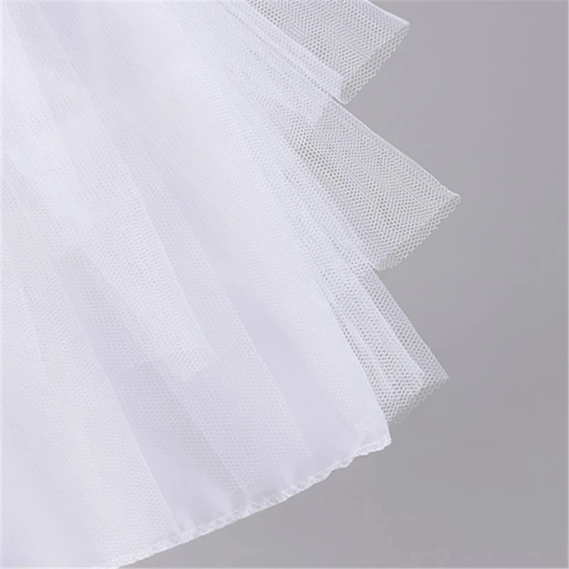 Top Quality White Black Ballet pettiscoat Tulle Ruffle Short Bridal Lolita Skirt Underskirt Jupon Robe accessori indefined