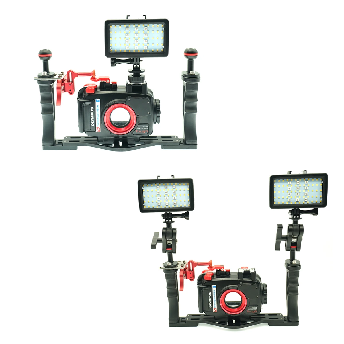 Luz de vídeo de buceo Cámara LED RGB Fotografía subacuática Luz de vídeo Impermeable 130 pies (40 m) para cámaras Gopro, DSLR (recargable)