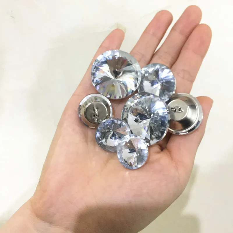 50Pcs/lot Rhinestone Crystal Buttons Sewing Sofa DIY Diamond Upholstery Headboard sofa Buttons Accessories18/20/25/30MM