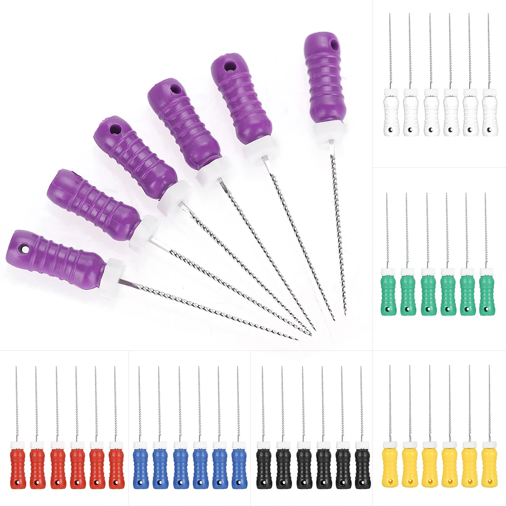 

7 Color Choose Dental Endo Root Needle K-FILES For Dental 21mm SS Root Canal Ddurable Endodontic Instrument Clean Wiht Holder