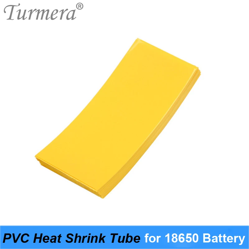 Turmera-Tubo termorretráctil de PVC, envoltura de batería de litio 100, tamaño de 18650mm, reemplazo de tubo para cigarrillo electrónico Mod, DIY, 7 colores, 18,5 piezas