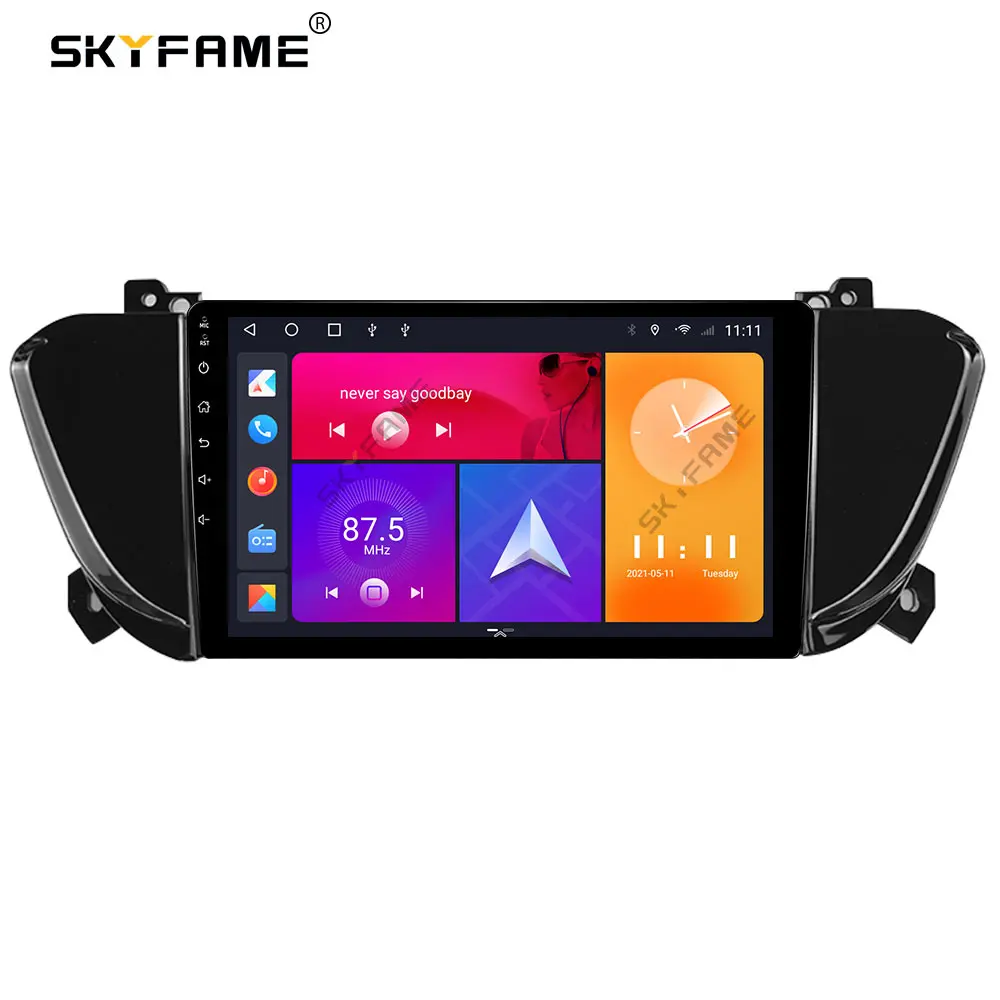 SKYFAME-Adaptador de Fascia para marco de coche, Kit de Panel de ajuste de Radio Android para Geely Emgrand Ev350 Ev450