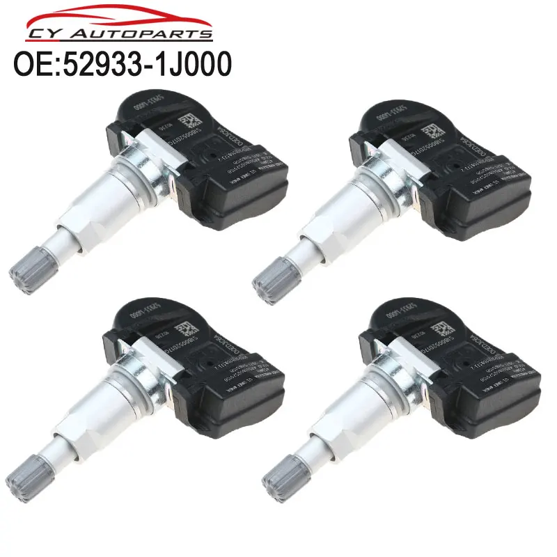 

4PCS New TPMS Tire Pressure Monitoring Sensor For Kia Optima Hyundai i20 Sorento ix20 Venga 52933-1J000 529331J000 433MHZ