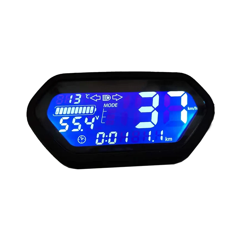 48V-144V Universal Phase/Hall/ ONE-LIN Speed Sensor LCD Speedometer Display For Electric Scooter Motorcycle