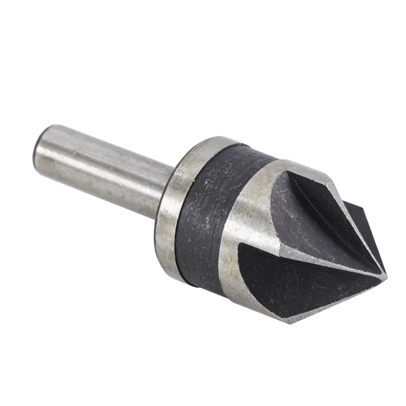 XCAN Chamfering Cutter 2pcs 12 16mm 82 Degrees Wood Metal Hole Cutter 5 Flute Hole Drill Countersink Drill Bit