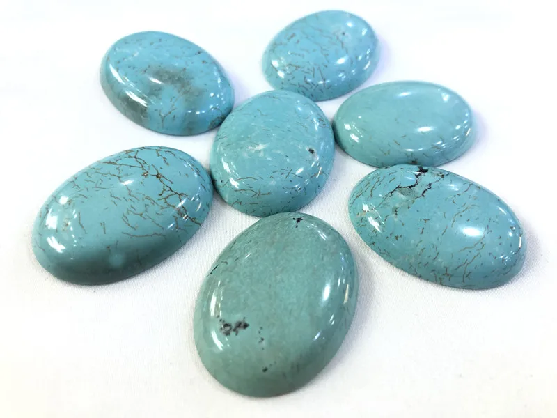 Wholesale Cabochon No Hole Turquoise Beads Blue CAB CABOCHON mix 30x40mm Beads Jor Diy Jewelry Accessories Magnesite