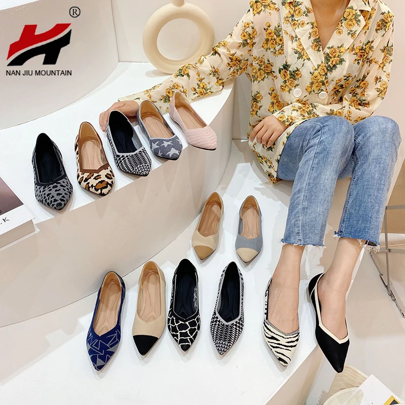 Mesh Solid Flat Shoes Women Pointed Single Shoes Latex Insole Asakuchi High Quality Casual Shoes