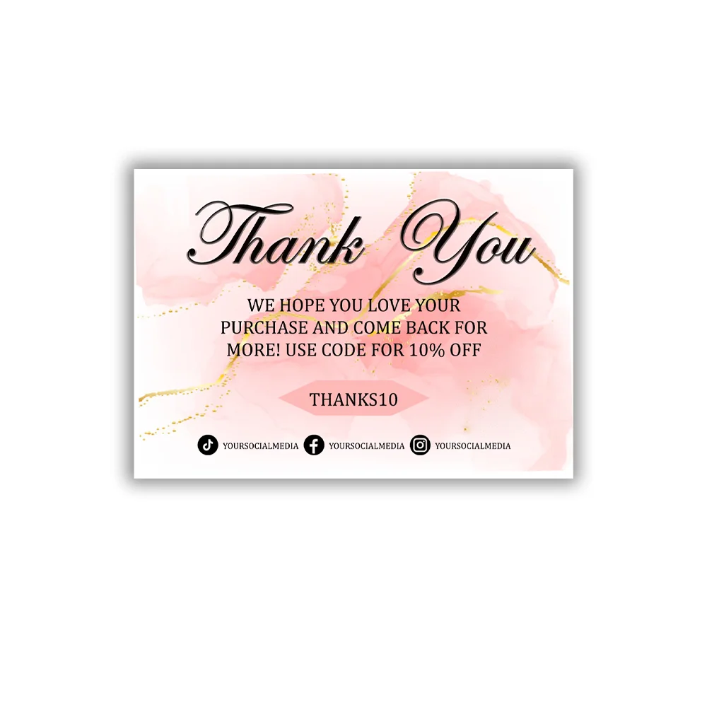 Personalized Business Thank you Card, Insert Packaging, Insert, Seller