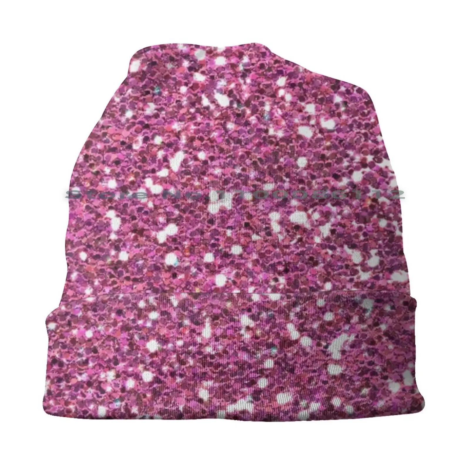 Fuchsia Glitter Sparkles Texture Photography Beanies Knit Hat Pink Glitter Faux Glitter Sparkle Sparkling Luxurious Luxury