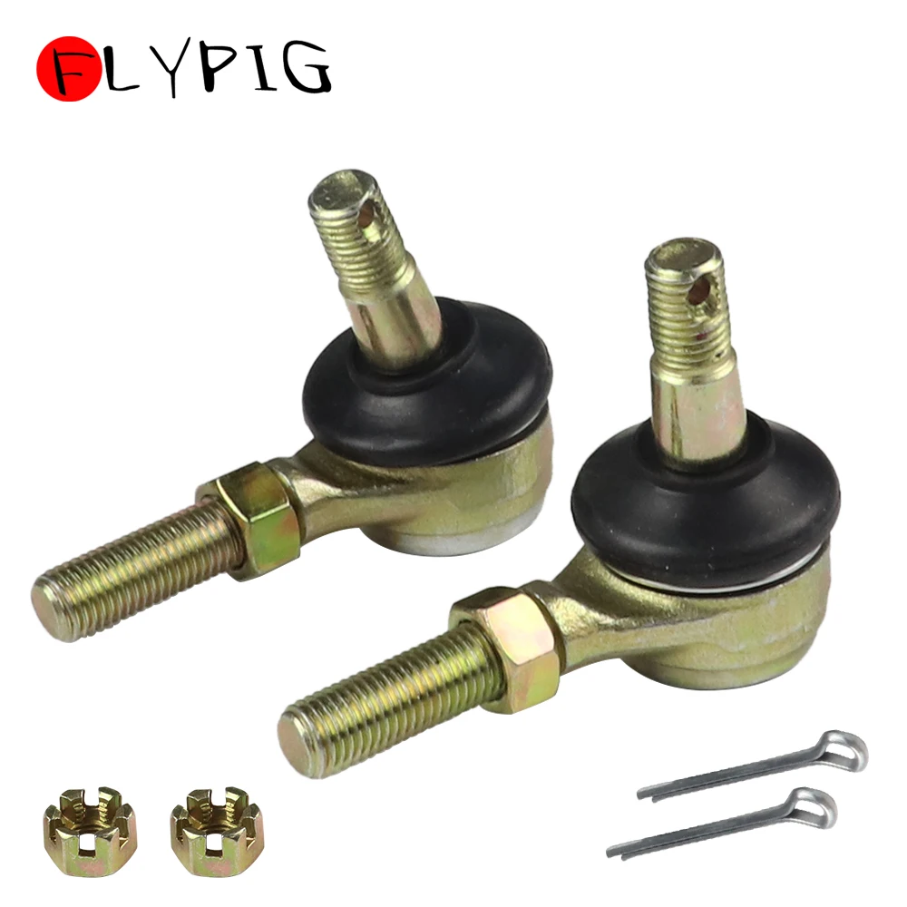 1Set M10-M10 Tie Rod End Kits Ball Joint for 50cc 70cc 90cc 110cc 125cc 150cc 200cc 250cc 300cc ATV Quad 4-wheeler Go Kart