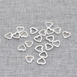 20pcs of 925 Sterling Silver Tiny Heart Jump Rings Love Connector Charms for Bracelet Necklace