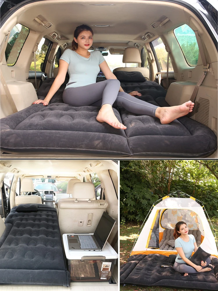 Inflatable Mattress For The Car In Comfort Trunk Clamshell For Tent Thicken Increase Flocking Material Free Delivery 180*130cm