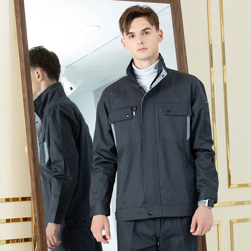 

Construction Site Worker Uniform Warehouse Porter Working Coveralls Suit Men Women Durable Auto Repair Factory Workshop Clothing