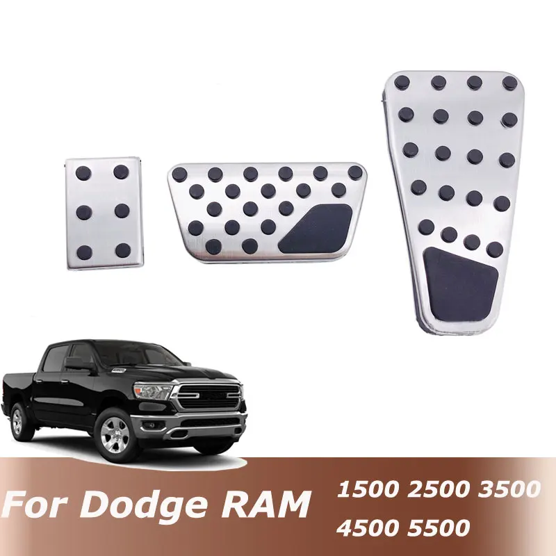 3PCS/SET Car Accelerator Gas Pedal Brake Pedal Cover for Dodge RAM 2012-2019 1500 2500 3500 4500 5500 Pedal Pads Kit