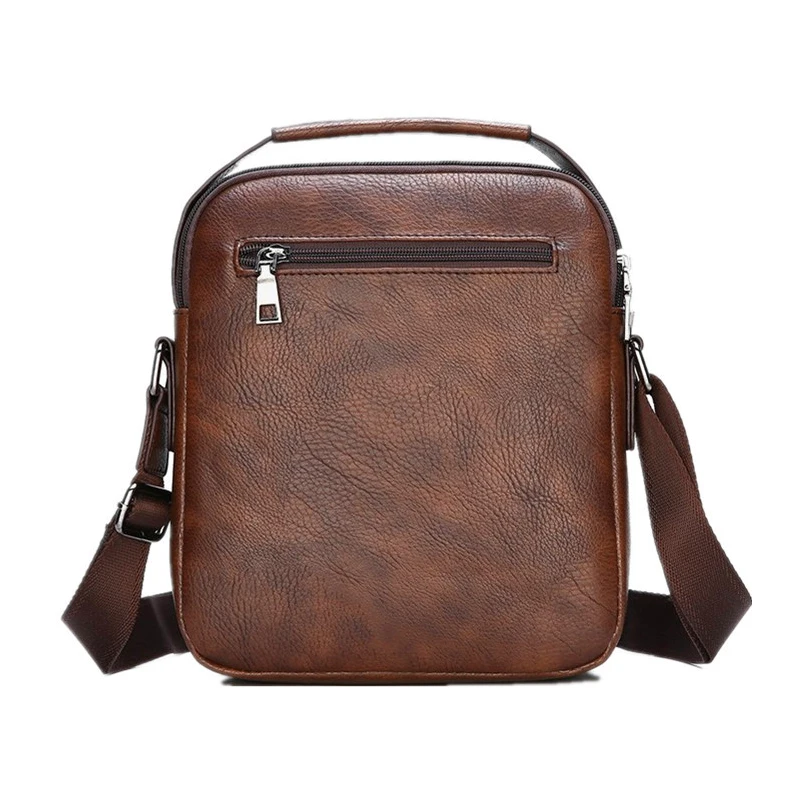 New Retro Casual Men Shoulder Bag Vintage Crossbody Bags Men Messenger Bags Tote Bag High Quality Male Bag PU Leather Handbag