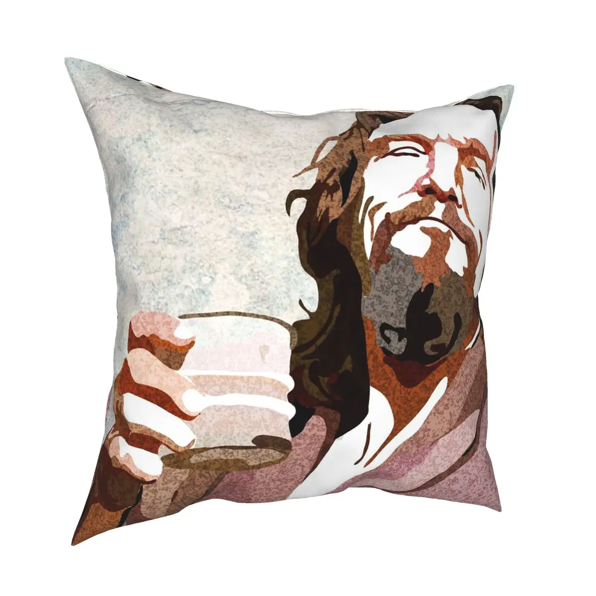 Big Lebowski DUDE Portrait Square Pillowcase Polyester Creative Zip Decorative Pillow Case for Bed Cushion Cover