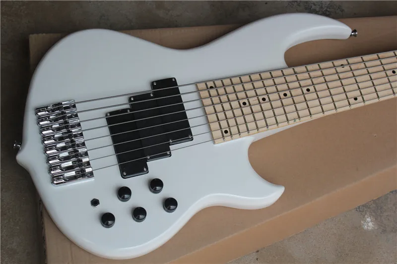 Free shipping 8 string mon bass ,ASH body,maple neck,HHH balck pickups,independent  Tailpiece,chrome bridge,black buttons