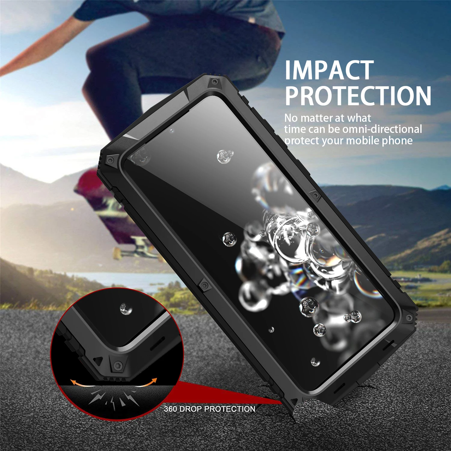 Armor 360 With Built camera Screen Protector For Samsung Galaxy S20 Ultra 5G S20 Plus Case Shockproof Cover Phone Funda Holder