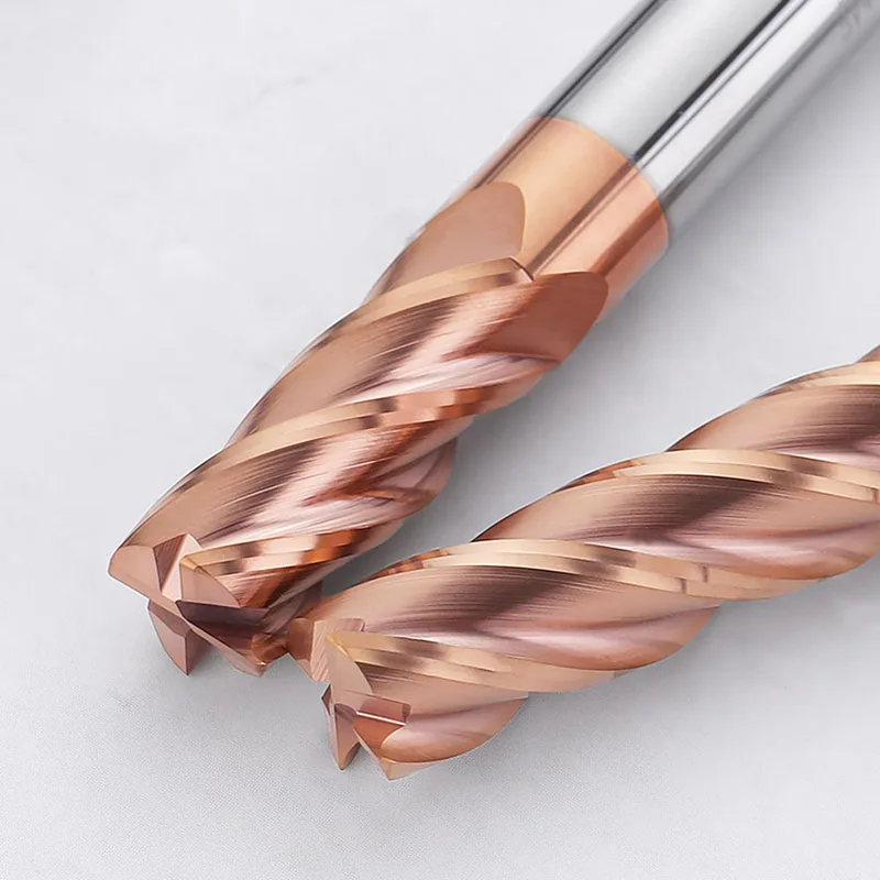 HRC55 كربيد الزاوية الشعاع endmill 4Flutes قاطعة المطحنة سبيكة طلاء التنغستن الصلب قطع أداة التصنيع باستخدام الحاسب الآلي maching endmill