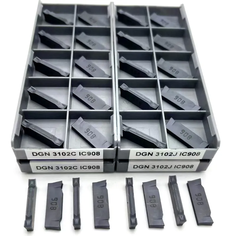 DGN3102C IC908 DGN3102J IC908 Cemented Carbide 3mm Grooving Insert High Quality Tool DGN 3102 CNC Turning Insert