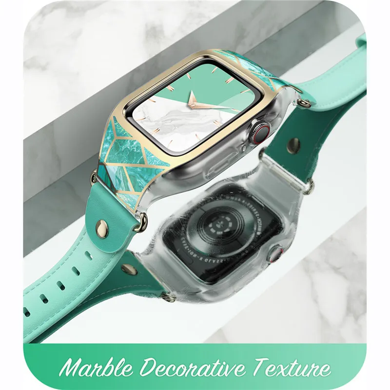 Band For Apple Watch Series 3/2/1 (38mm) I-BLASON Cosmo Stylish Sporty Protective Bumper Case Cover with Adjustable Strap Bands