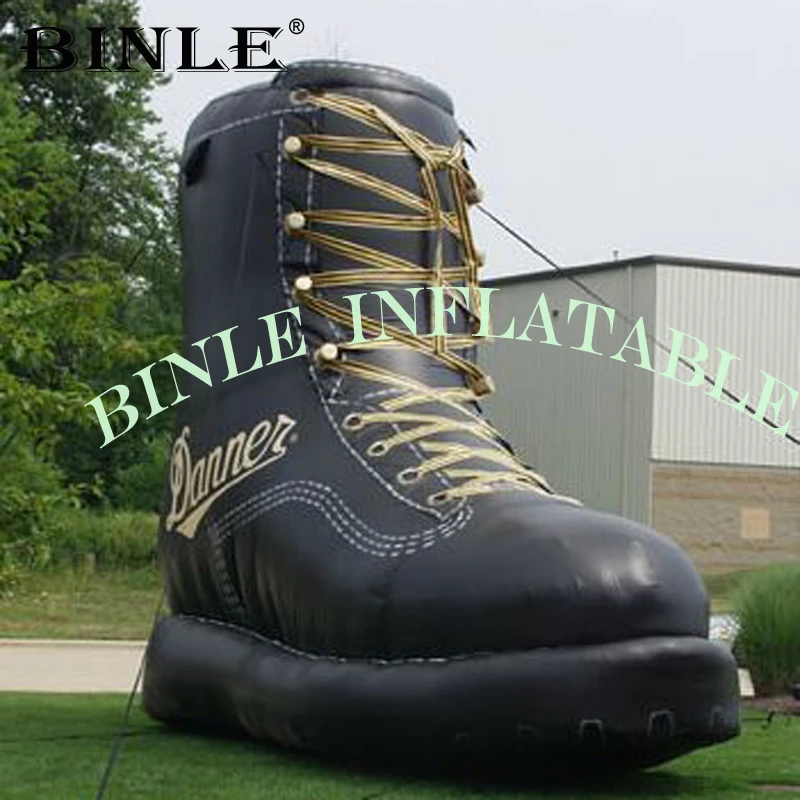 

Custom fashionable 5mLong giant inflatable leather boots inflatable shoes model for event advertising