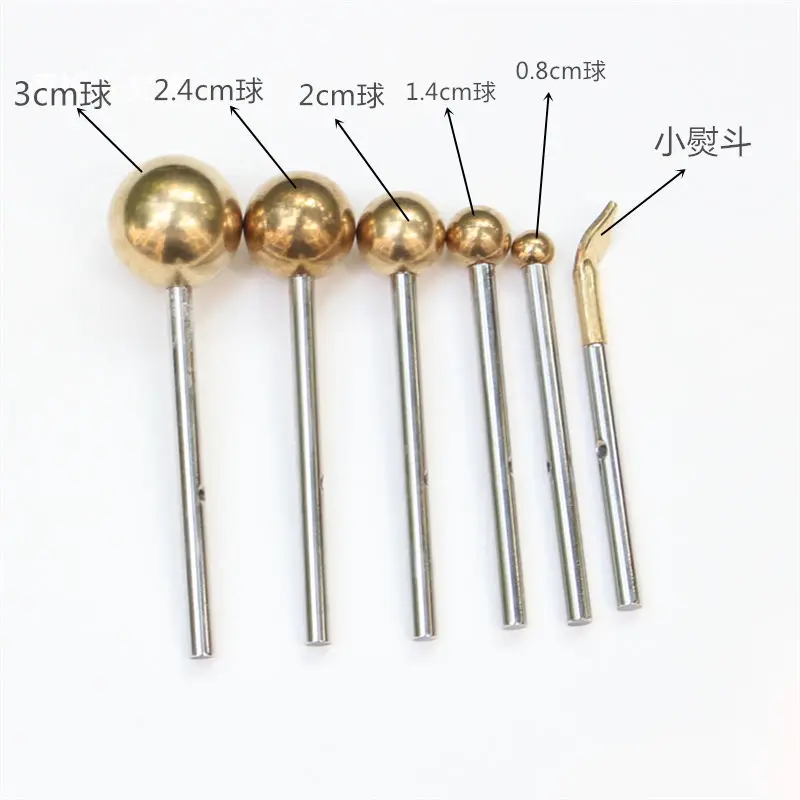 220V ดอกไม้ Ironer 17-Head Trowel Hand Made ดอกไม้เครื่องมือ Double-Layer Inner Core หนังแกะสลักเครื่องมือ