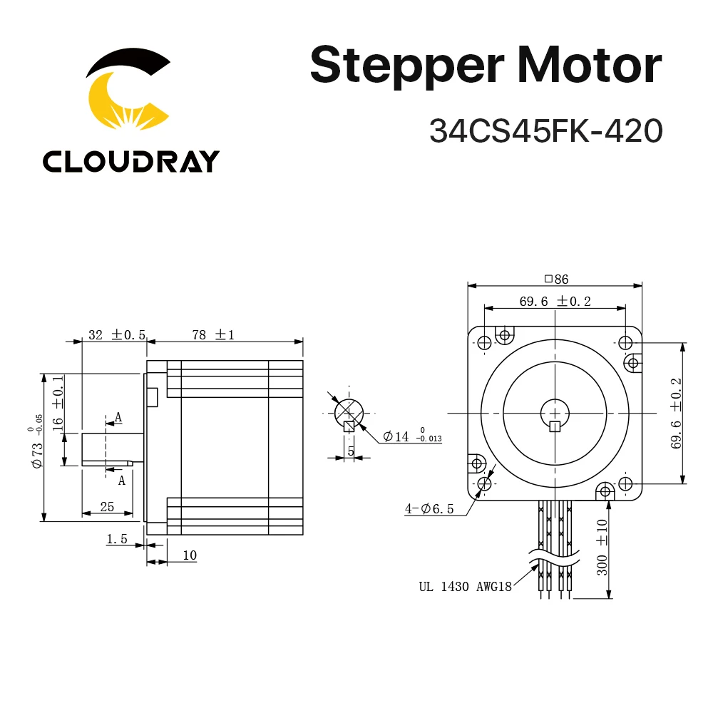 Imagem -03 - Cloudray-nema 34 Open Loop Stepper Motor Driver Kit Fresadora de Gravação Cnc 4.5a 4.5n.m Dm860s ac dc 2.4a7.2a