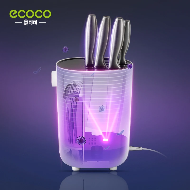 ECOCO UV 살균기, 젓가락 소독 보관함, 나이프 기구 식칼, 분할 기구 홀더, 주방 스푼 살균기