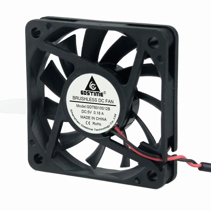 2Pcs Gdstime DC 5V USB 6cm 60x60x10mm 60mm Computer PC Case Cooling Fan 6010 Cooler Fans