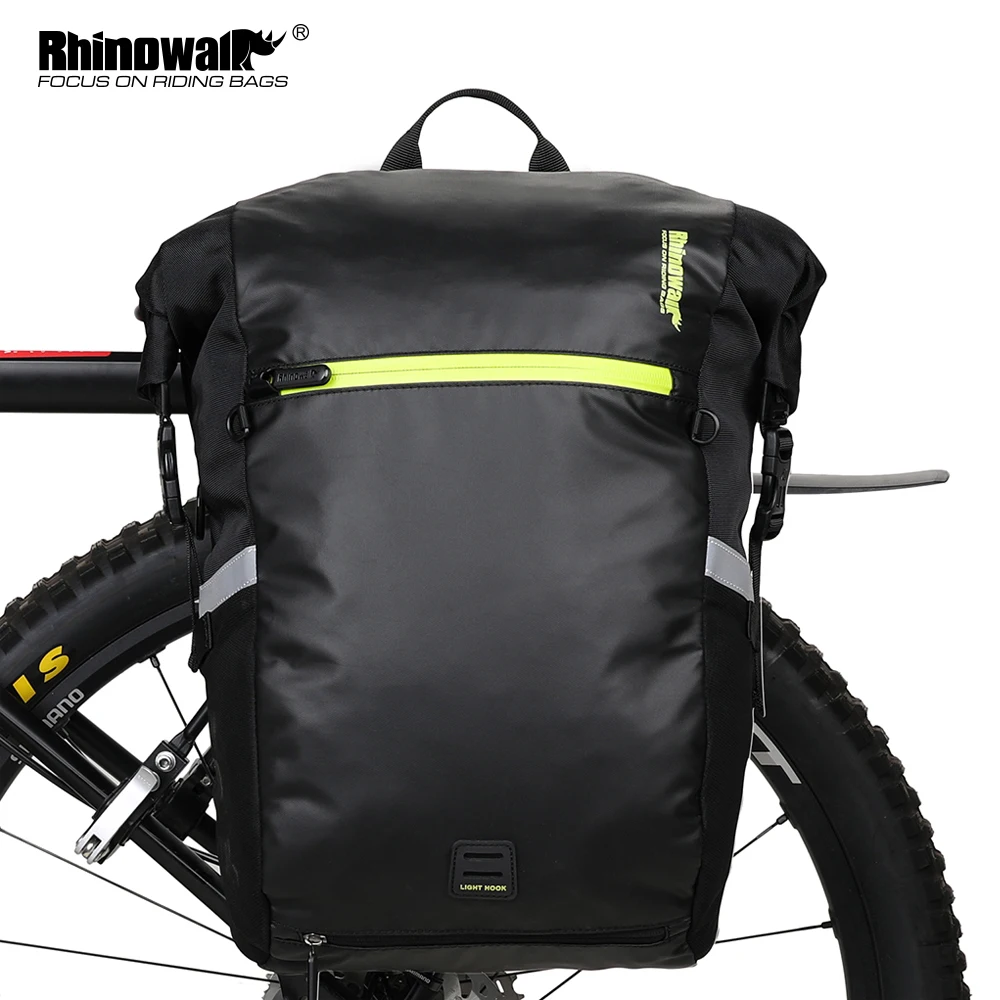 Rhinowalk 24L Multifunctional Bike Pannier Bag Waterproof Bicycle Rear Seat Bag Backpack Motor Bag Luggage Bag Cyclimg Bag