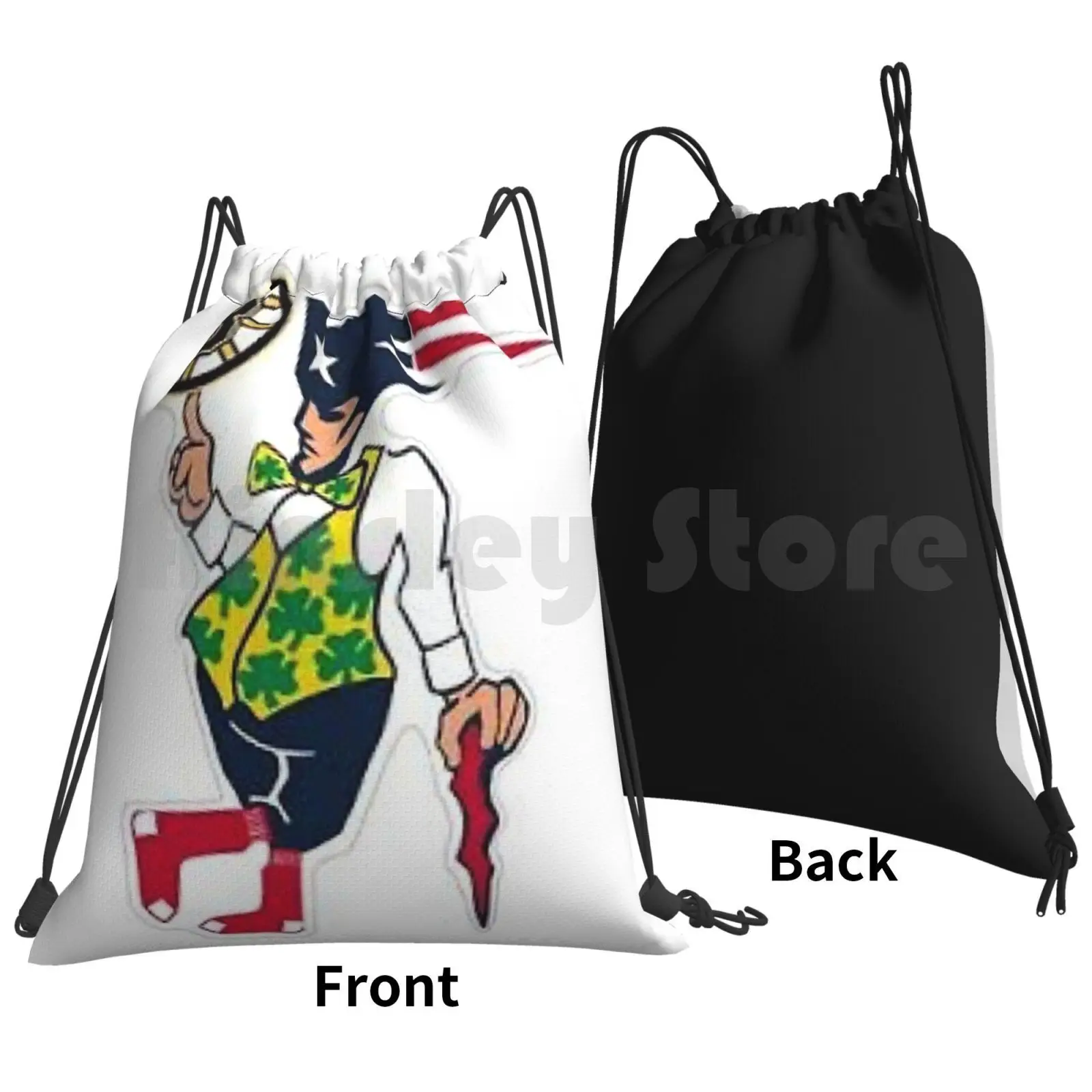 Boston Sports Backpack Drawstring Bag Riding Climbing Gym Bag Boston Sports Fashion New York Pattern London Paris France