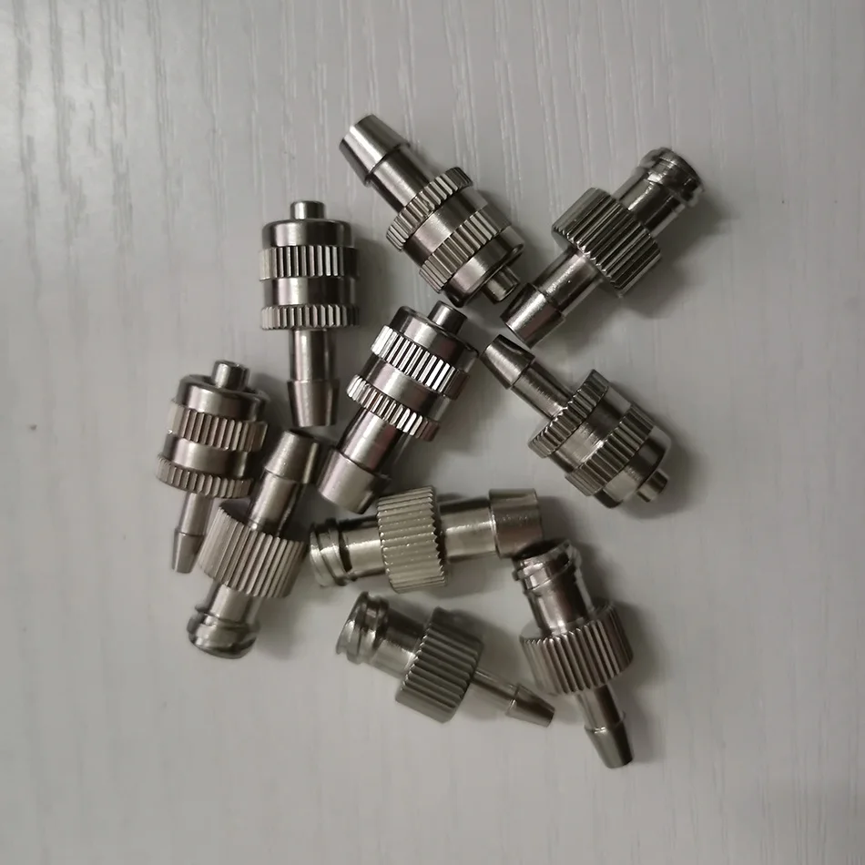 Air Valve Pipe Dispensing Glue Subpackaging Syringe Barrel Luer Lock Adapter Fitting Connector  Metal Nickel Plated Brass