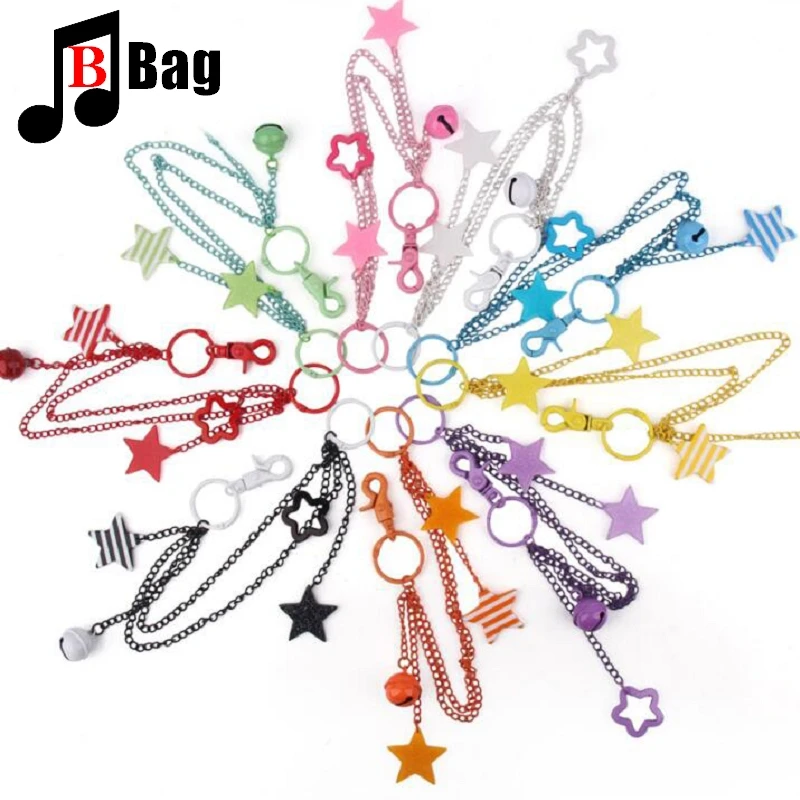 Ita Bag Chain Accessories decoration candy colors stars Bells adjustable DIY bag chain Hanging chain itabag the anime bag trend