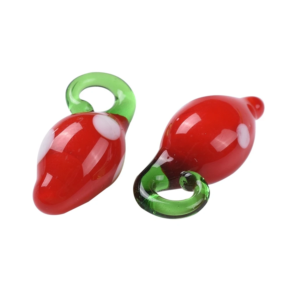 60 Stks/doos Handgemaakte Lampwork Fruit Groente Hangers Mix Vorm Voor Ketting Sieraden Maken Diy Decor Accessoires