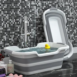 Foldable Baby Newborn Bathtub Non-Slip Foot Spa Bath Bucket Pet Cat Dog Washing Tubs Folding Laundry Tub Bathroom Accessories