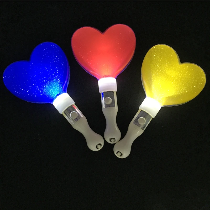 Glowing Love Shape Stick Led Flash Wand Light Heart Wands Rally Race Batons Dj Flashing For Event Party Concert Glow Supplies