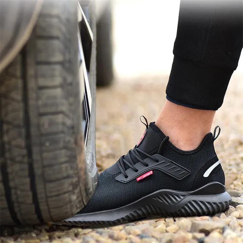 Zapatos de trabajo con punta de acero para hombre, calzado de seguridad a prueba de perforaciones, ligero, informal, Industrial, Verano